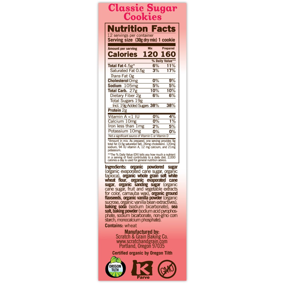Organic Sugar Cookie Mix