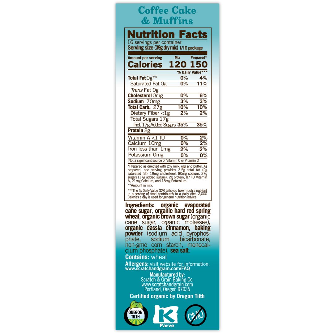 Organic Muffin and Coffee Cake Mix