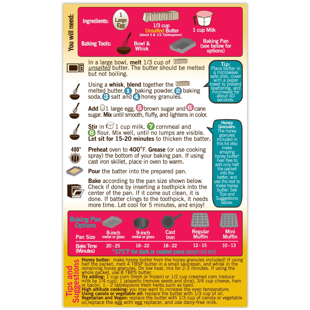 Organic Gluten Free Honey Cornbread Mix