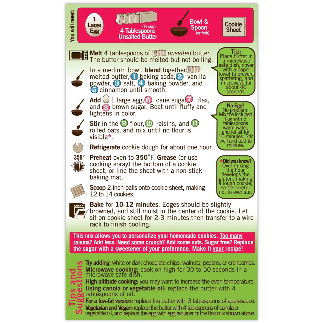 Organic Oatmeal Raisin Cookie Mix