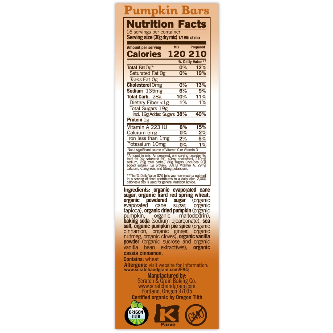 Organic Pumpkin Bread Mix