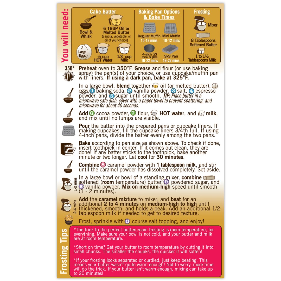 Organic Salted Caramel Cupcake Mix